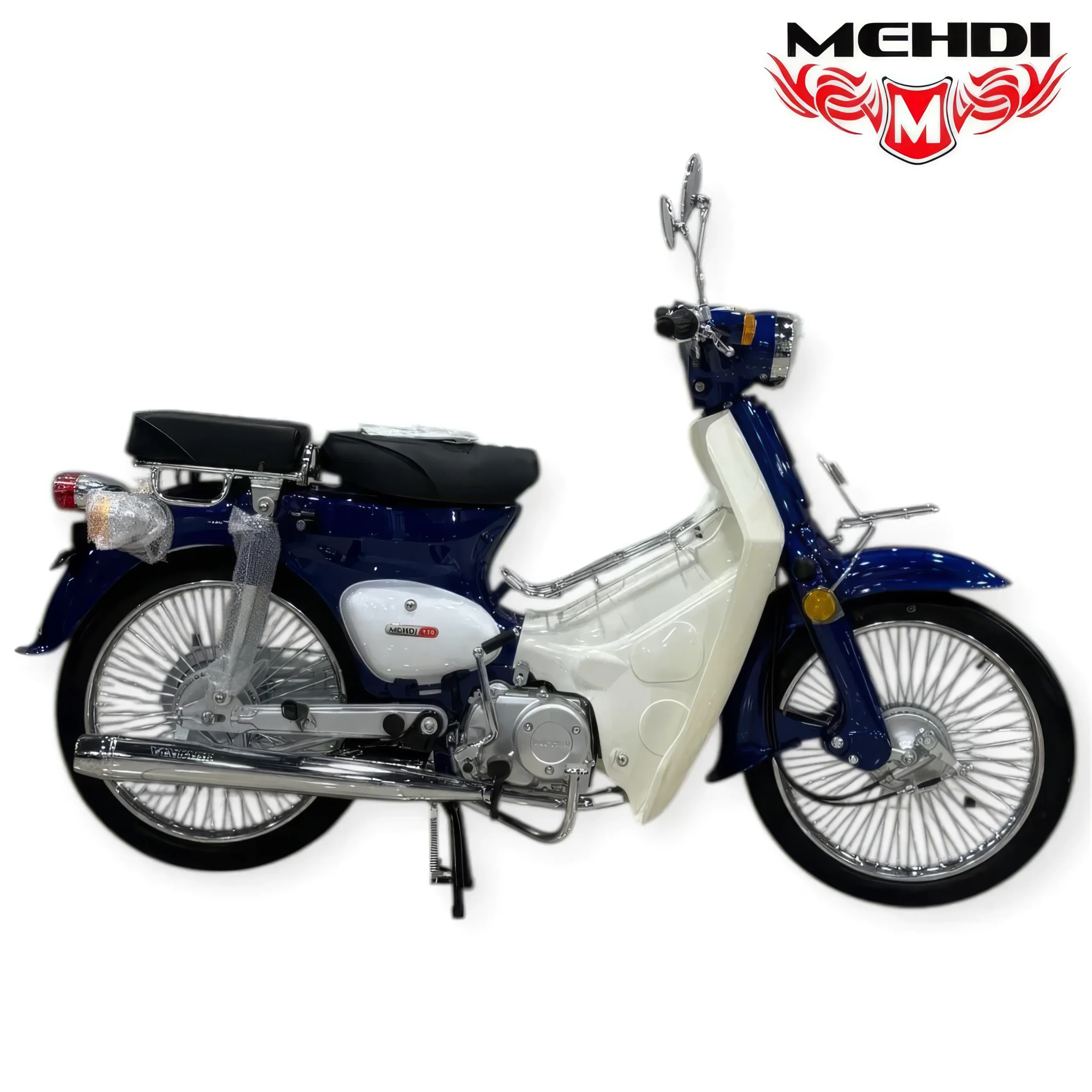 دراجة دباب كلاسيك 110cc شبيهة هوندا — لون بيبسي | القلاف لدراجات النارية