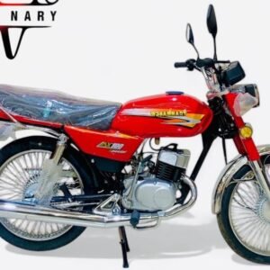 القلاف_للدراجات_النارية_ دراجة دراجة حمراء وفضية دباب دباب دابك 100 سي سي كلاسيك من القلاف لدراجات نارية تشغيل هند وتبريد زيت، مع جمركية يظهر بغلاف بلاستيكي على المقعد والمقابض وخلفية بيضاء، مع شعار "وسام ناري" بالأعلى. _دراجة_نارية